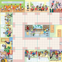 bee-bot/blue-bot school mat